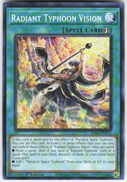 Radiant Typhoon Vision Secret Rare RA05-EN075 Yugioh - Image 1