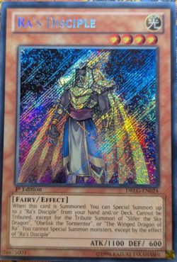 Ra's Disciple - Secret Rare 1st Edition DRLG-EN024 YuGiOh TCG Card - Image 1