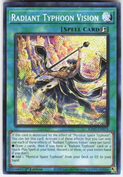 Radiant Typhoon Vision Secret Rare RA05-EN075 Yugioh - Image 1
