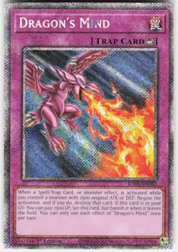 Dragon's Mind Platnium Secret Rare RA05-EN082 Yugioh - Image 1