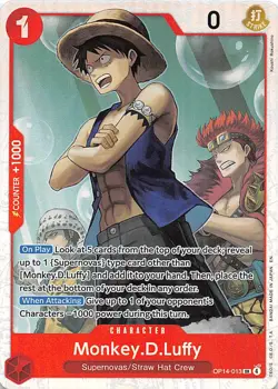 Monkey.D.Luffy Foil OP14-013 The Azure Sea's Seven One Piece - Image 1