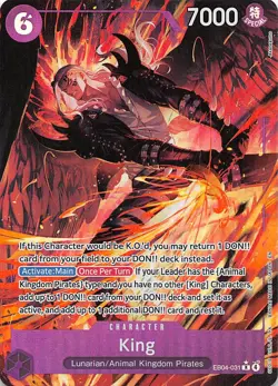 King (Alternate Art) Foil EB04-031 The Azure Sea's Seven One Piece - Image 1