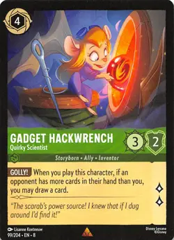 Gadget Hackwrench Quirky Scientist 99/204 Reign of Jafar Disney Lorcana - Image 1