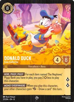 Donald Duck Coin Collector 37/204 Reign of Jafar Disney Lorcana - Image 1