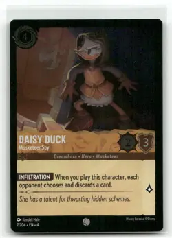 Daisy Duck 7/204 Musketeer Spy Foil Ursula's Return Disney Lorcana TCG - Image 1