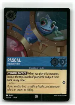 Pascal 151/204 Inquisitive Pet Foil Ursula's Return Disney Lorcana TCG - Image 1