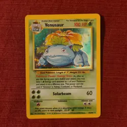 Pokemon Venusaur Base Set Holo Rare 15/102 100 HP Card Wizards 1999 - Image 1