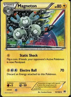 Magneton Uncommon XY BREAKthrough 53/162 Lightning Pokemon Card - Image 1