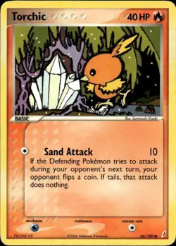 Torchic Common Crystal Guardians 66/100 Fire Normal Pokemon Card - Image 1