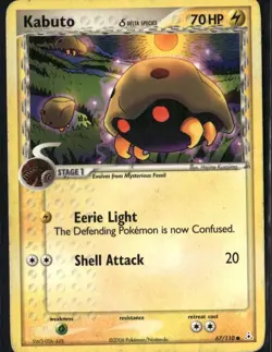 Kabuto Delta Species Common Holon Phantoms 67/110 Lightning Pokemon Card - Image 1