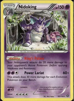 Nidoking Rare XY Steam Siege 45/114 Psychic Pokemon Card - Image 1