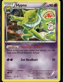 Hypno Rare XY BREAKpoint 51/122 Psychic Pokemon Card - Image 1