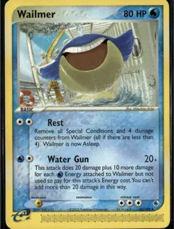 Wailmer Uncommon Ruby and Sapphire 48/109 Water Pokemon Card - Image 1