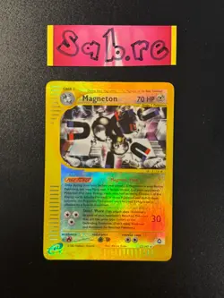 LP/MP Condition Magneton Reverse Holo Rare Aquapolis 22/147 Pokemon Card - Image 1
