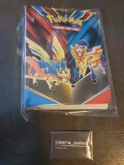 Pokemon TCG Binder Mini Album Sword Shield zacian grookey Holds 60 Cards 2020 - Image 1