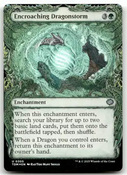 Encroaching Dragonstorm (Showcase) #305 (Foil) LP Tarkir Dragonstorm Magic MTG - Image 1