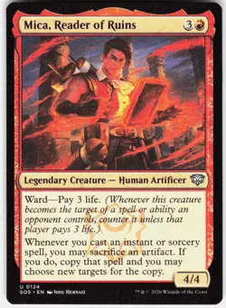Mica Reader of Ruins 124 Secrets of Strixhaven Magic the Gathering - Image 1