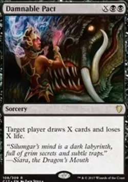 x1 Damnable Pact R MTG Commander 2017 M/NM, English - Image 1