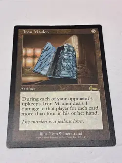 1x Iron Maiden MP/LP Urza's Legacy ULG MTG Magic the Gathering ARTIFACT 127/143 - Image 1