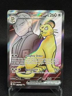 Pokemon TCG Team Rockets Persian EX Full Art 219/182 Destined Rivals Ultra Rare - Image 1