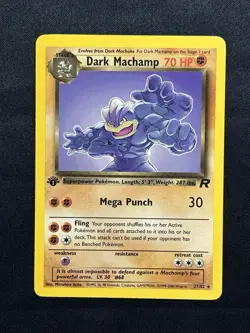 Pokemon Dark Machamp Non Holo 1st Edition - Check Images for Quality *clean* - Image 1