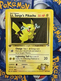 Pokemon Lt. Surge's Pikachu #81 1st Edition - *Check Images For Quality - Clean* - Image 1