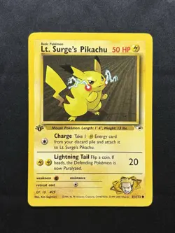 Pokemon Lt. Surge's Pikachu #81 1st Edition - *Check Images For Quality - Clean* - Image 3