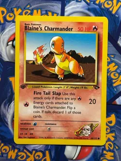 Pokemon Blaine's Charmander #60 and #61 1st Edition LP+ Baby Zards 🔥 - Image 2