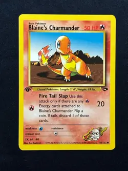 Pokemon Blaine's Charmander #60 and #61 1st Edition LP+ Baby Zards 🔥 - Image 3