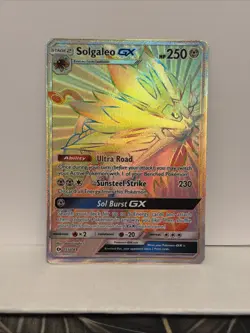 Solgaleo GX (Secret) 155/149 Holo Secret Rare SM Base Set Pokemon NM - Image 1