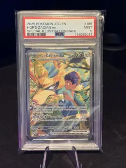 Pokemon Hop's Zacian ex 186/159 Sv09 Journey Together SIR Holo EN 2025 PSA 9 - Image 1