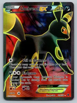 Pokemon Umbreon EX Fates Collide Ultra Rare Full Art Holo 119/124 170 HP English - Image 1