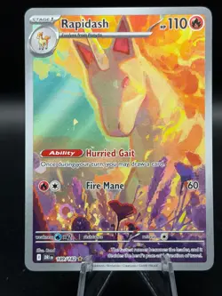 Pokemon 2025 Destined Rivals Rapidash Illustration Rare #189/182 - Image 1
