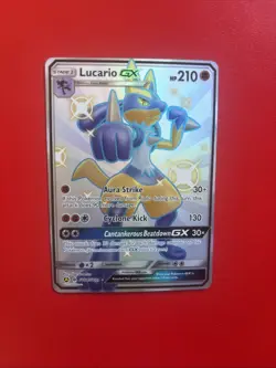 Lucario GX SV64/SV94 Hidden Fates: Shiny Vault Holo MINT Condition Pokemon NEW - Image 5