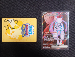 Team Rocket's Mewtwo ex 213/182 Ultra Rare Holo Destined Rivals NM Pokemon TCG - Image 1