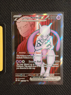 Team Rocket's Mewtwo ex 213/182 Ultra Rare Holo Destined Rivals NM Pokemon TCG - Image 2