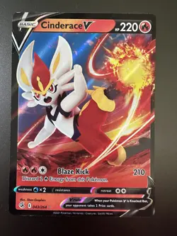Pokemon TCG - Cinderace V Ultra Rare Holo - 043/264 - Fusion Strike - Image 1