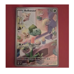 Pokemon Bulbasaur 143/142 SV07: Stellar Crown Illustration Rare Basic HP70 - Image 1