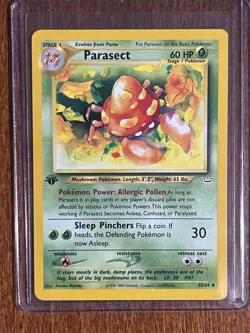 [NM] 2000 Pokemon Neo Revelation Parasect 1st Edition #35/64 Uncommon - Image 1