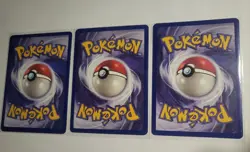Pokemon TCG Team Rocket Abra+Dark Kadabra+NON-HOLO Dark Alakazam 1st printing! - Image 2