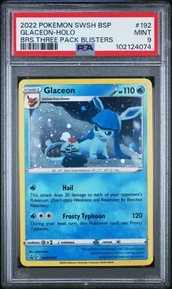 Glaceon Holo 192 Brilliant Stars Pokemon PSA 9 - Image 1
