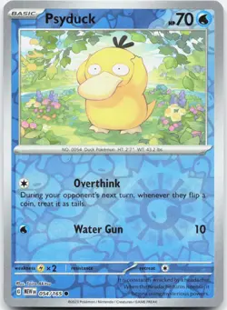Psyduck 054/165 Common 151 Pokemon Reverse Holo Near Mint - Image 1
