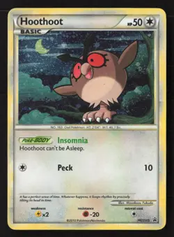 Hoothoot Promo Holo PR HGSS05 NM Pokemon TCG - Image 1