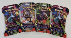Pokemon Phantasmal Flames Sleeved Booster Pack Full Art Set Lot of 4 Sealed - Image 1