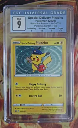 2020 Special Delivery Pikachu Holo SWSH074 Pokemon Center Promo CGC 9 Mint - Image 1