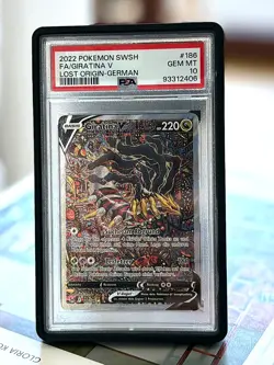GIRATINA V 186/196 PSA 10 - Lost Origin Pokemon Sword & Shield 2022 - Deutsch - Image 3