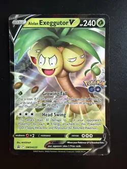Pokemon TCG Alolan Exeggutor V SWSH Black Star Promo SWSH225 Holo NM - Image 1