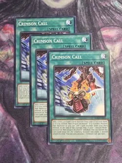 Yugioh! 3x Crimson Call BLZD-EN052 Common 1st Ed NM - Image 1