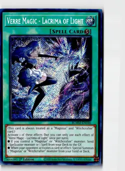 Verre Magic Lacrima of Light BLMM-EN046 Monster Mayhem Yu-Gi-Oh First Edition LP - Image 1