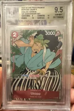 2024 ONE PIECE ENGLISH VERSION 1ST ANNIVERSARY #004 USOPP BGS 9.5 - Image 1